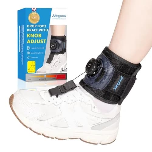 joingood AFO Foot Drop Brace with Reel-Adjust Dorsiflexion Assist L/XL (35cm Calf Circumference) | FDA Approved Orthopedic Brace for Walking Support thumbnail 1
