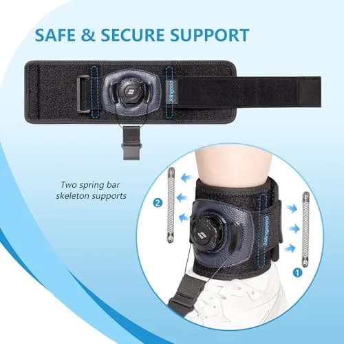 joingood AFO Foot Drop Brace with Reel-Adjust Dorsiflexion Assist L/XL (35cm Calf Circumference) | FDA Approved Orthopedic Brace for Walking Support thumbnail 6