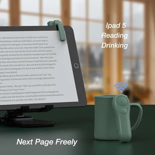 SK SYUKUYU RF Remote Control Page Turner for Kindle, iPad, iPhone, Android Tablets, Surface - Green | Hands-Free Reading & Photography thumbnail 4