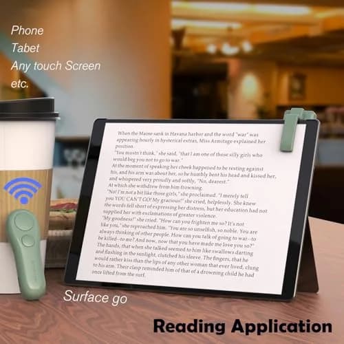 SK SYUKUYU RF Remote Control Page Turner for Kindle, iPad, iPhone, Android Tablets, Surface - Green | Hands-Free Reading & Photography thumbnail 5