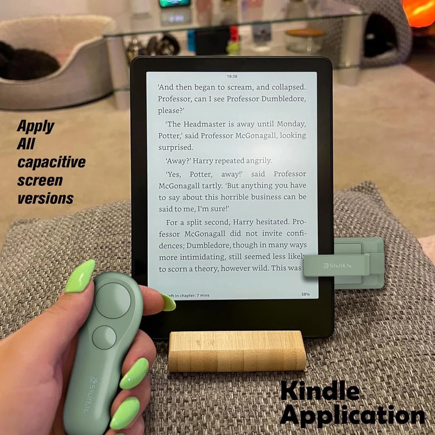 SK SYUKUYU RF Remote Control Page Turner for Kindle, iPad, iPhone, Android Tablets, Surface - Green | Hands-Free Reading & Photography - view 3