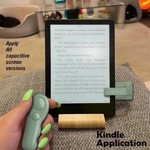 SK SYUKUYU RF Remote Control Page Turner for Kindle, iPad, iPhone, Android Tablets, Surface - Green | Hands-Free Reading & Photography thumbnail 3