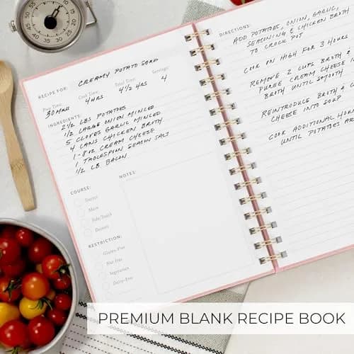 ZICOTO Aesthetic Blank Recipe Book with Linen Cover | Write in Your Own Recipes (70-120 chars) thumbnail 7