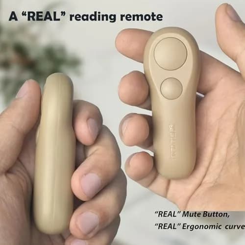 SK SYUKUYU RF Remote Page Turner for Kindle, iPad, Tablets & Phones | Light Brown, 30m Range thumbnail 2