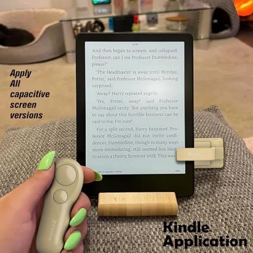 SK SYUKUYU RF Remote Page Turner for Kindle, iPad, Tablets & Phones | Light Brown, 30m Range thumbnail 3