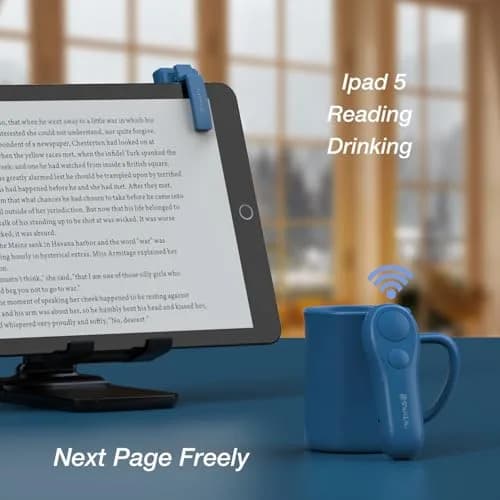 SK SYUKUYU RF Remote Control Page Turner with Mute Button for Kindle, iPad, Android Tablets, iPhone | Blue thumbnail 4