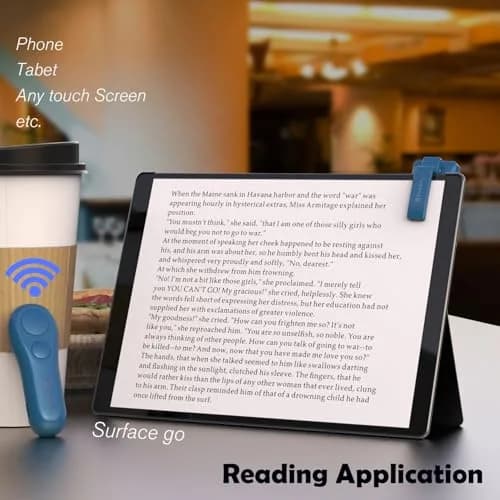 SK SYUKUYU RF Remote Control Page Turner with Mute Button for Kindle, iPad, Android Tablets, iPhone | Blue thumbnail 5