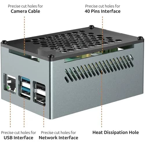 InnoMaker Aluminum Alloy Case for Raspberry Pi 5 | Dual Cooling & Compatibility (110 chars) thumbnail 4