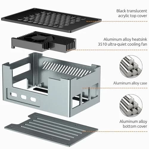 InnoMaker Aluminum Alloy Case for Raspberry Pi 5 | Dual Cooling & Compatibility (110 chars) thumbnail 6