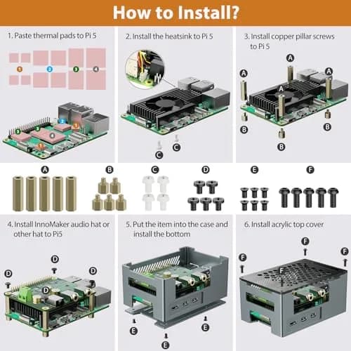 InnoMaker Aluminum Alloy Case for Raspberry Pi 5 | Dual Cooling & Compatibility (110 chars) thumbnail 7