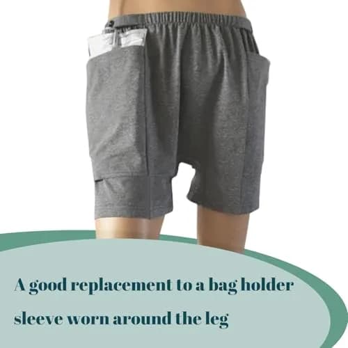 Lmaray Ostomy Drainage Bag Shorts for Men and Women 2XL | Discreet Urine Bag Pants thumbnail 5