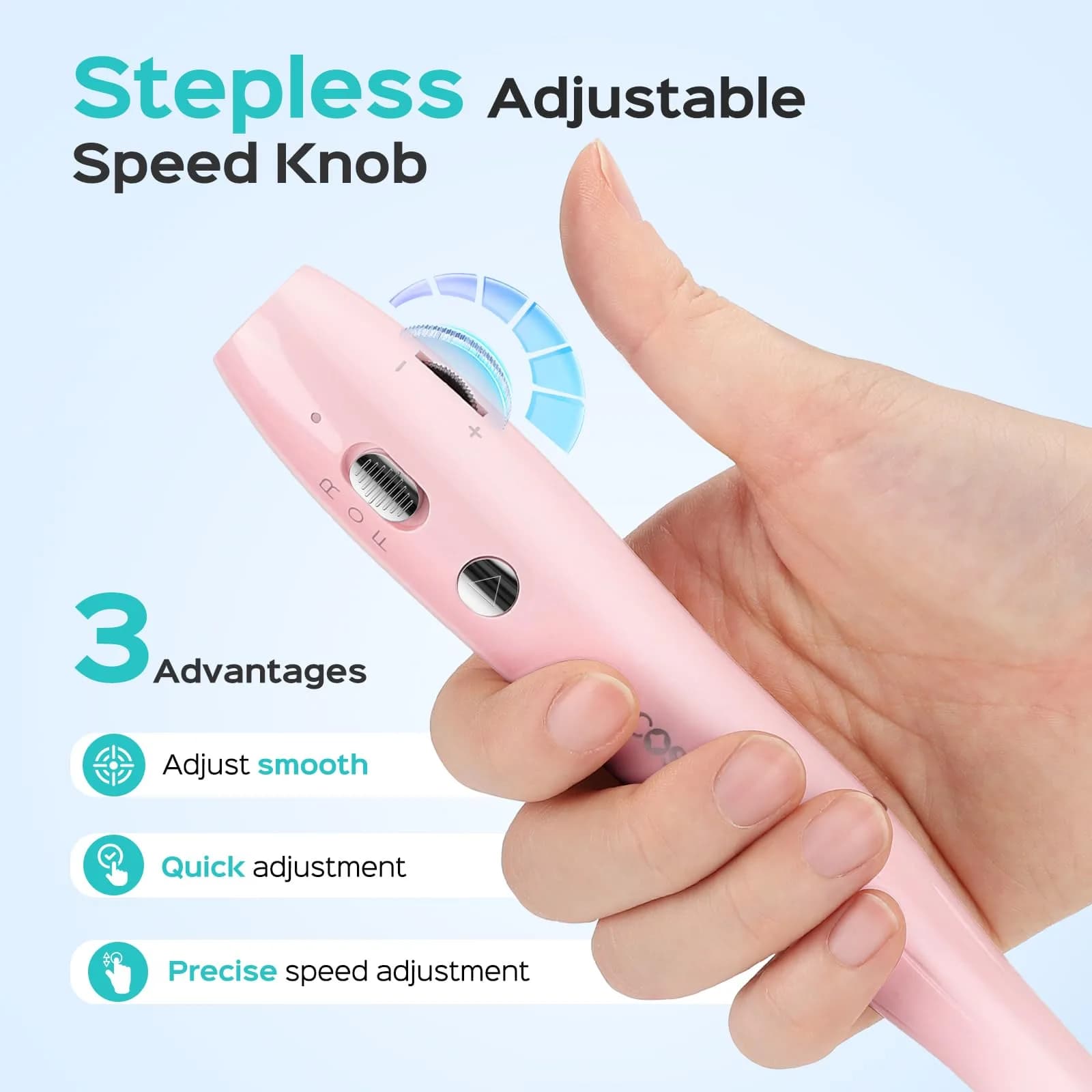 COSLUS C42 Cordless Electric Nail Drill File - Pink | Professional Portable Manicure Pedicure Rechargeable - view 3