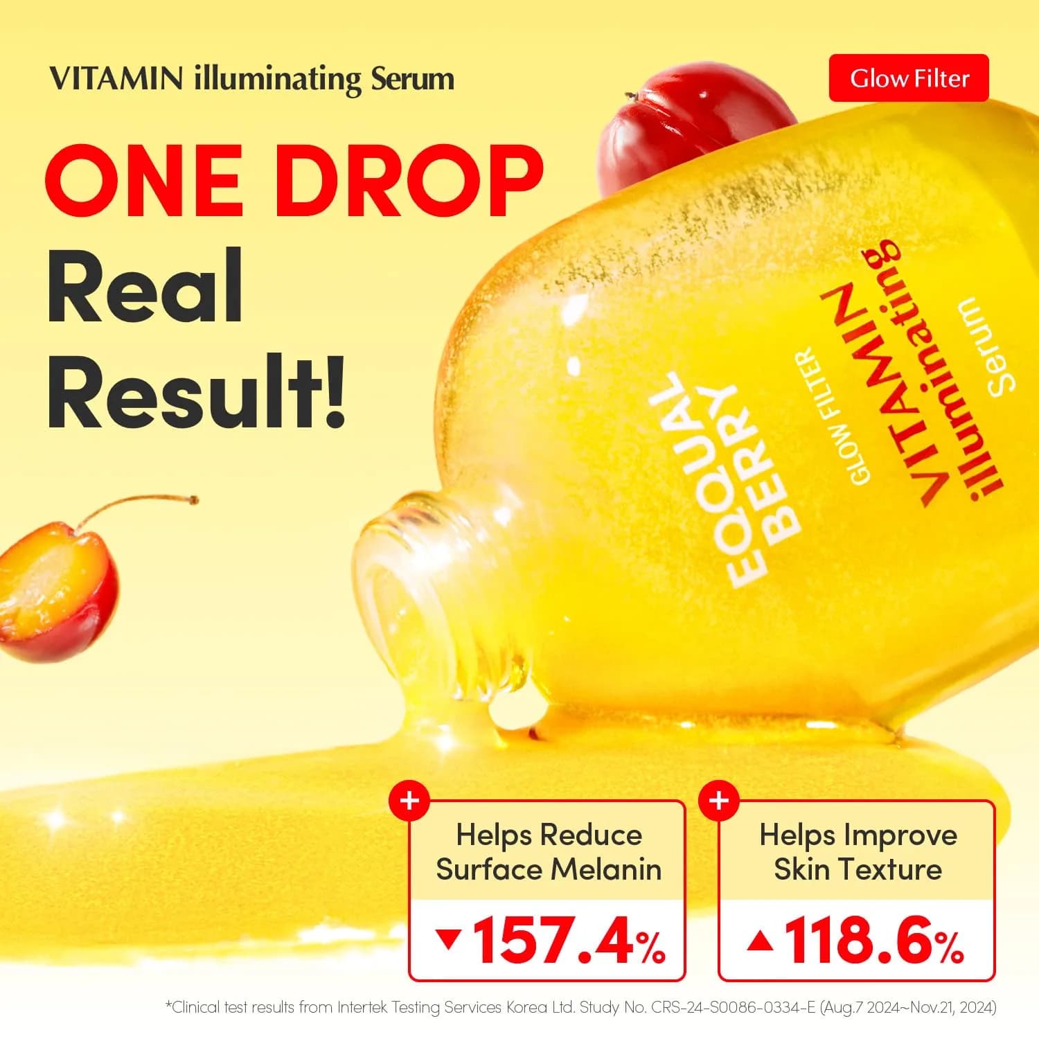 EQQUALBERRY Vitamin Illuminating Serum | Niacinamide 4% & TXA | Brightening Vitamin C Serum for Face Glow with Hyaluronic Acid, 1.01 Fl Oz (30ml) - view 2
