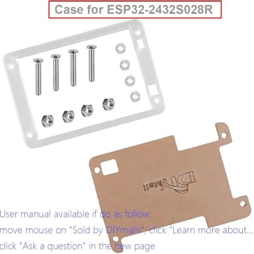 DIYmalls 2.8 inch ESP32-2432S028R Display Resistive Touchscreen LCD + Case | 320x240 TFT with 5V Power thumbnail 4