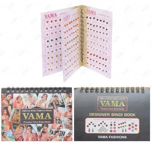 VAMA Multicolour Small Stone Indian Bindis Booklet 252 Pcs | Traditional Face Jewelry for Festivals & Parties thumbnail 5