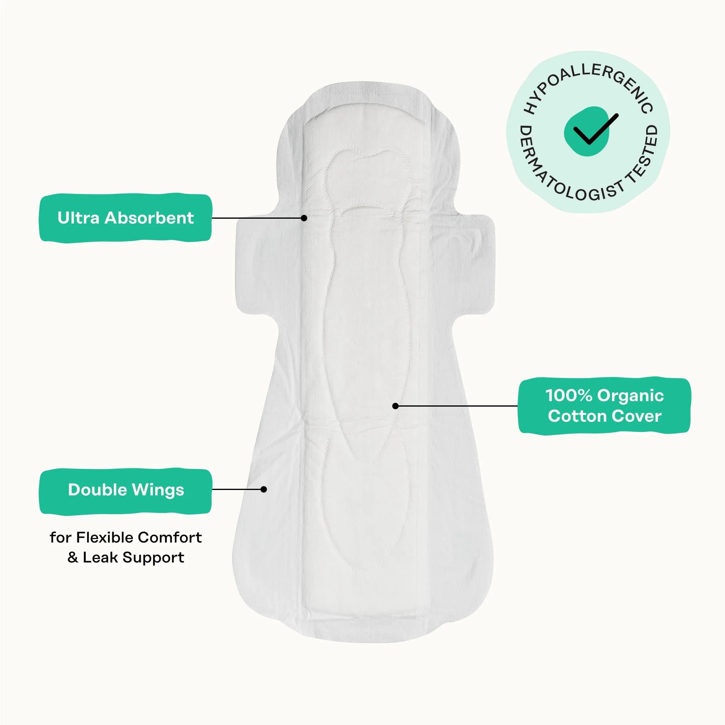 The Honey Pot Company Organic Herbal Infused Overnight Pads with Wings, 48 Count | Cooling Sensation for Feminine Care - view 5