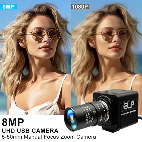 MMlove 8MP USB Camera 10X Optical Zoom | 30fps High Speed Support for PC & Mobile thumbnail 2