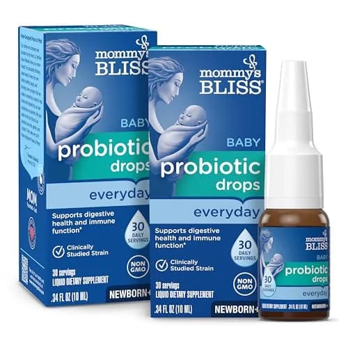 Mommy's Bliss Baby Probiotic Drops, 0.34 Fl Oz (Pack of 2) | Daily Gas, Constipation & Colic Relief + Immune Support thumbnail 1