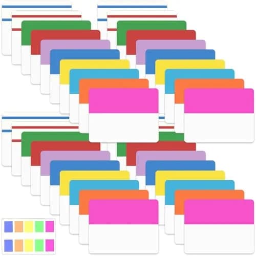 ELII 900 Pcs 2 Inch Sticky Index Tabs & 100 Pcs 0.5 Inch Tabs | Writable, Repositionable, 10 Neon Colors — Vibrant