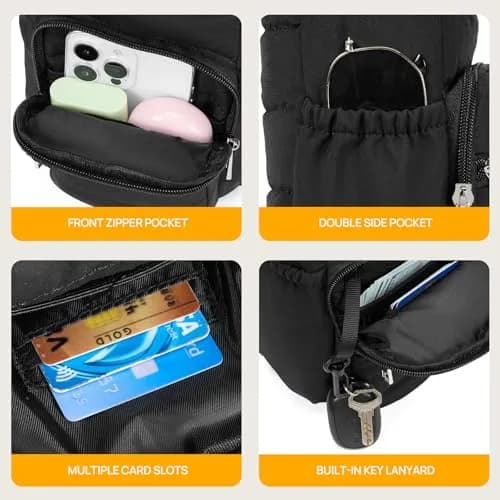 Telena Water Bottle Holder with Strap for Women | 40oz Capacity Waterproof Carrier thumbnail 6