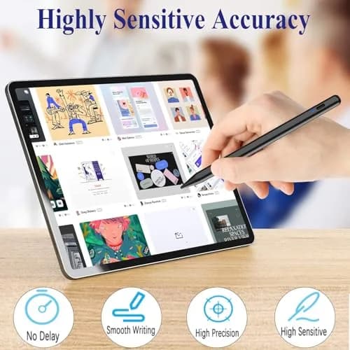 CMARS Stylus Pen for Android/Samsung A11+/A9+ | Universal Android & iPhone Compatibility, 16.5cm, Black thumbnail 7