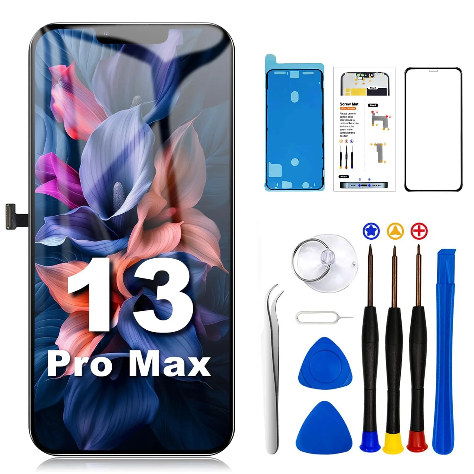 SIMDOG iPhone 13 Pro Max Screen Replacement Kit,6.7" Full HD | Compatible with A2484, A2641, A2644, A2645, A2643 — for iphone 13 Pro Max LCD