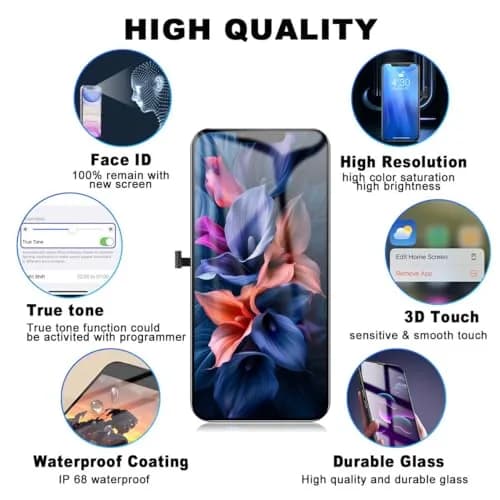 SIMDOG iPhone 13 Pro Max Screen Replacement Kit,6.7" Full HD | Compatible with A2484, A2641, A2644, A2645, A2643 thumbnail 4