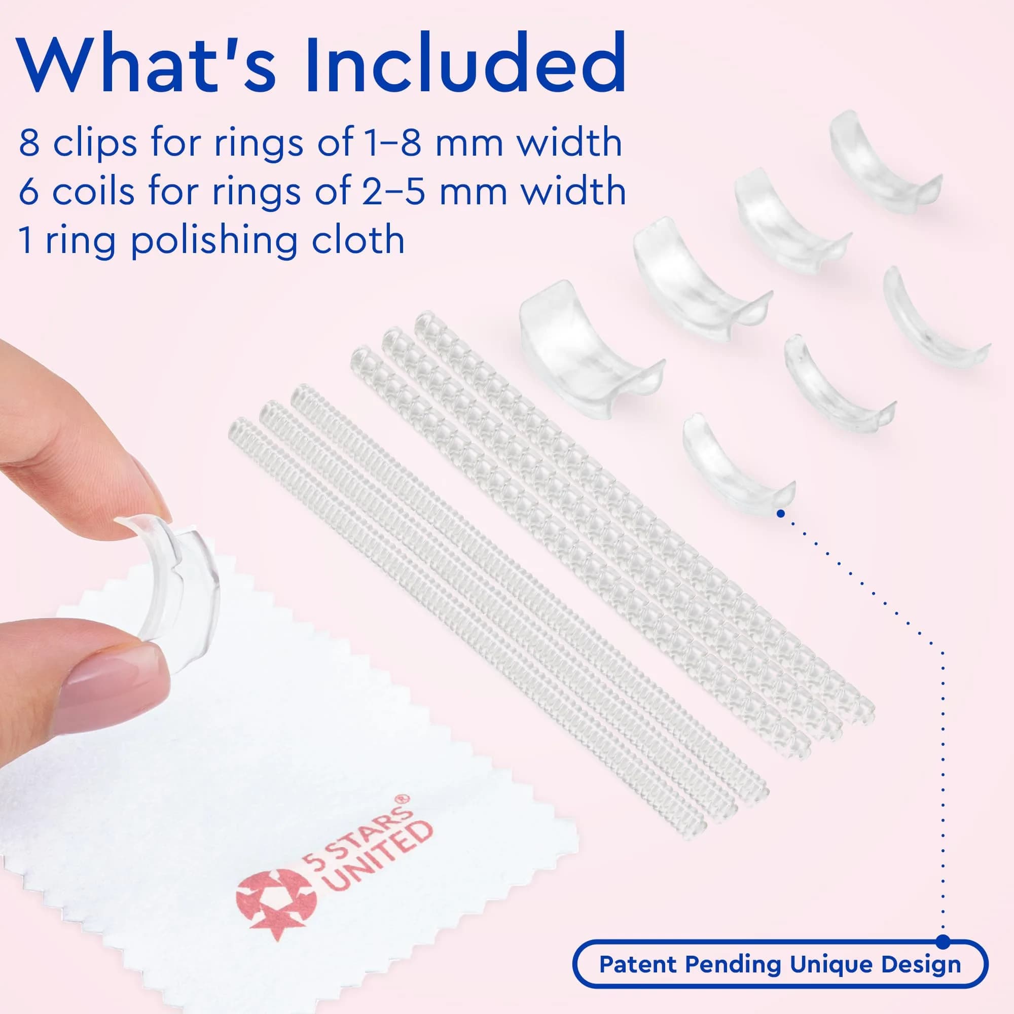 5 STARS UNITED Ring Sizers for Loose Rings - 14 Pieces (1.5–8 mm) | Dual Model Set - view 2