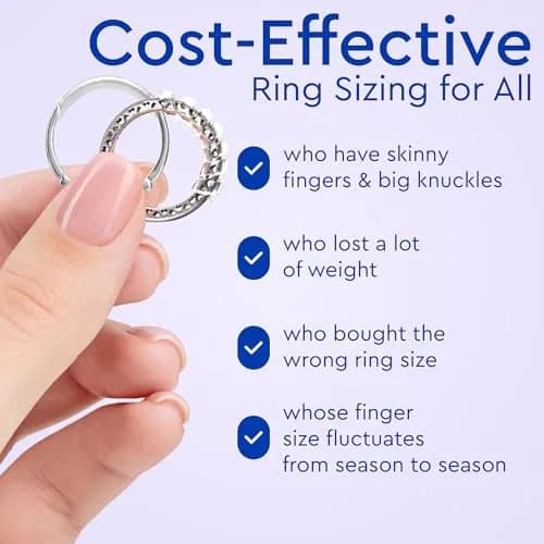 5 STARS UNITED Ring Sizers for Loose Rings - 15-Piece Kit with US Sizes 1-17 Gauge & Adjusters | Secure Fit for All Rings thumbnail 6