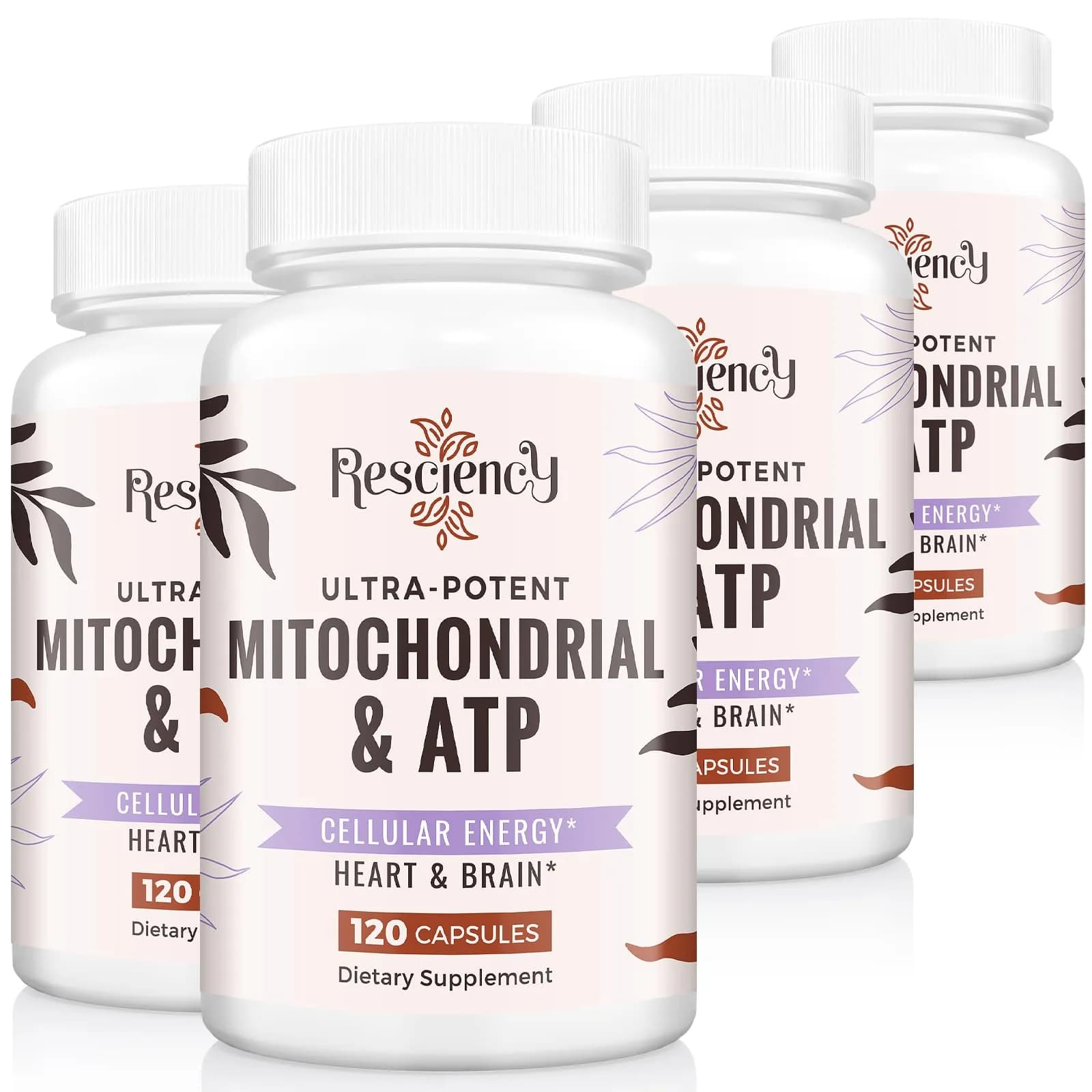Resciency 2326 MG Mitochondrial Supplements with ATP, Vitamins, CoQ10 & PQQ | Organic Energy & Endurance Support — Capsule