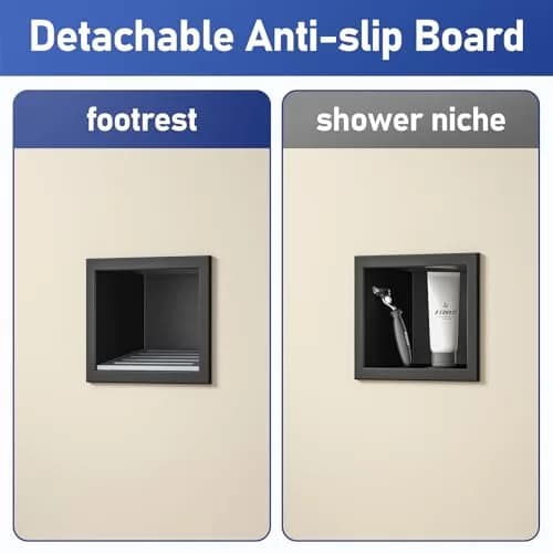 Bernkot Shower Niche, Wall Shower Stool Niche for Bathroom | Rust-Resistant Stainless Steel, Easy Maintenance, Space-Efficient thumbnail 6