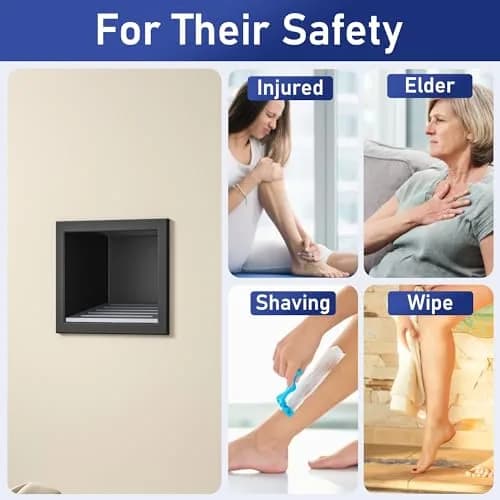 Bernkot Shower Niche, Wall Shower Stool Niche for Bathroom | Rust-Resistant Stainless Steel, Easy Maintenance, Space-Efficient thumbnail 9