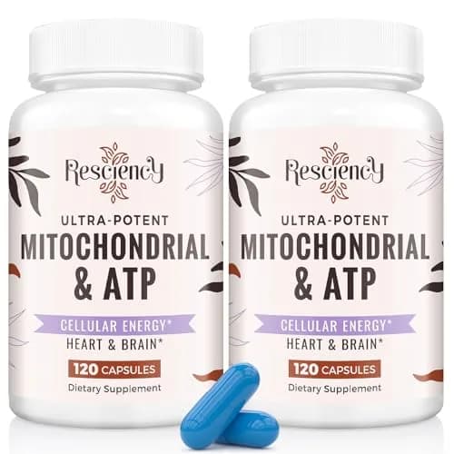Resciency 2326 MG Mitochondrial Supplements with ATP, Vitamins, CoQ10 & PQQ | Organic Energy & Recovery Support thumbnail 1