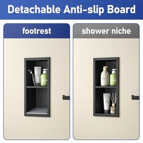 Bernkot Shower Niche, Wall Recessed Shelf for Bathroom 30.4cm x 15.2cm | Rust-Resistant Stainless Steel thumbnail 3