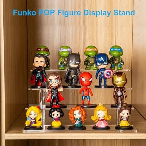 HENABLE 4 Tier Acrylic Perfume Organizer Stand, Clear Display Risers for Perfume, Cologne, Cosmetic, Skincare, Funko POP, Dessert Display, Cupcake Stand Holder thumbnail 3