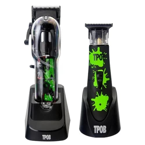 TPOB Slime 2 Hair Clipper and Trimmer Set Black SPLATT Pack | Professional Cordless Rotary Motor 6800 RPM thumbnail 1