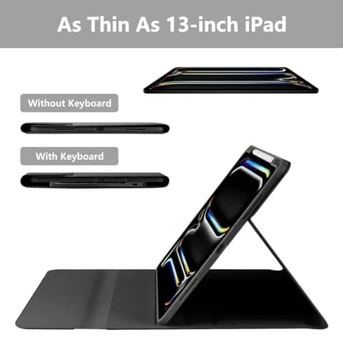 aMZCaSE Magnetic Keyboard Case for iPad Pro 13" (M5/M4) 2024-2025 | Detachable Folio with Pencil Holder thumbnail 4
