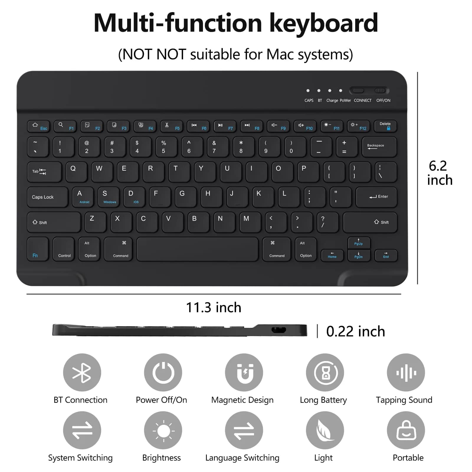 aMZCaSE Magnetic Keyboard Case for iPad Pro 13" (M5/M4) 2024-2025 | Detachable Folio with Pencil Holder - view 7
