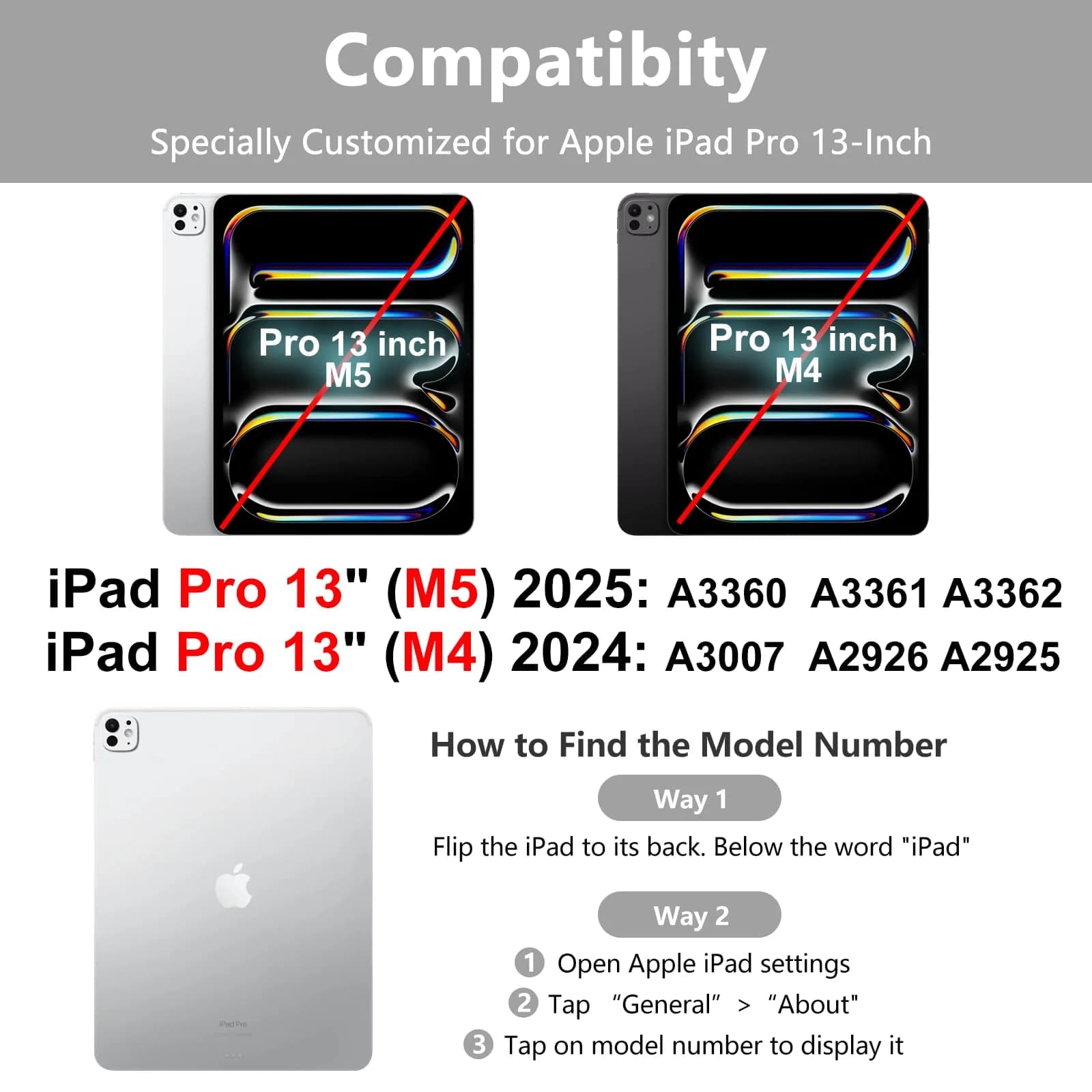 aMZCaSE Magnetic Keyboard Case for iPad Pro 13" (M5/M4) 2024-2025 | Detachable Folio with Pencil Holder - view 2