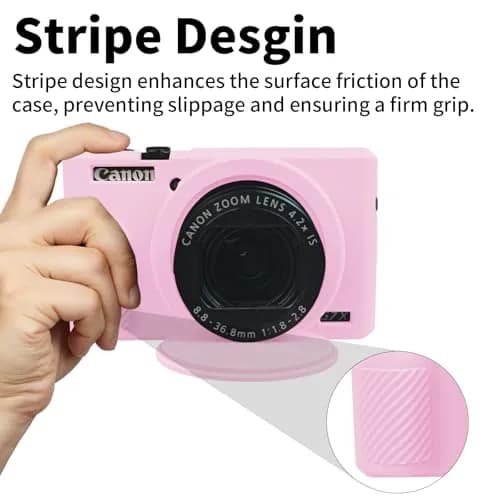 Easy Hood Pink Silicone Camera Case for Canon G7X Mark III | 4.9cm x 14.5cm x 6.5cm thumbnail 3