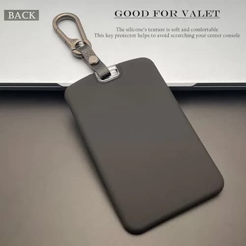 TANDRIVE Silicone Key Card Holder Case for Tesla Model 3/Y, Cybertruck, Rivian | Black & Red (2-Pack) thumbnail 3