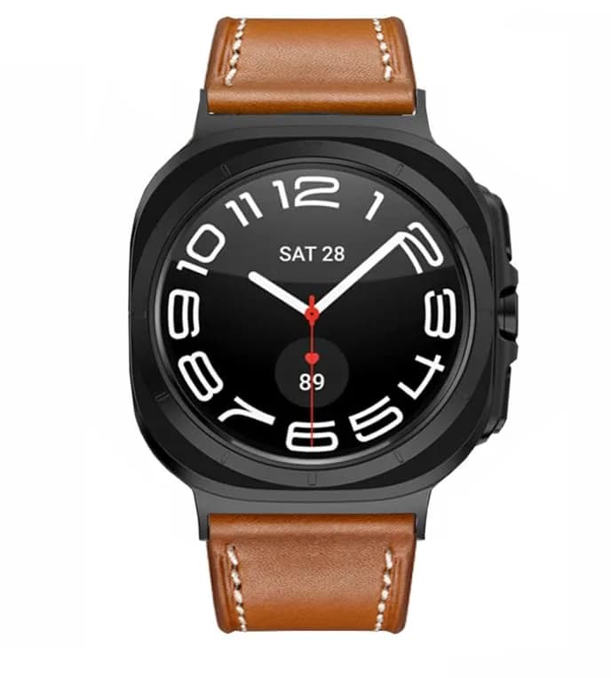 Olytop Leather Watch Band for Samsung Galaxy Watch Ultra 2/1 47mm | Fits 5.9"-8.1" Wrists thumbnail 4