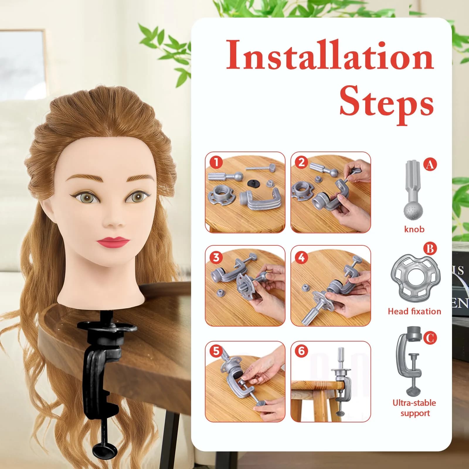 Neverland Beauty & Health Mannequin Head with 80% Human Hair 26 Inch | Salon & Cosmetology Practice thumbnail 7