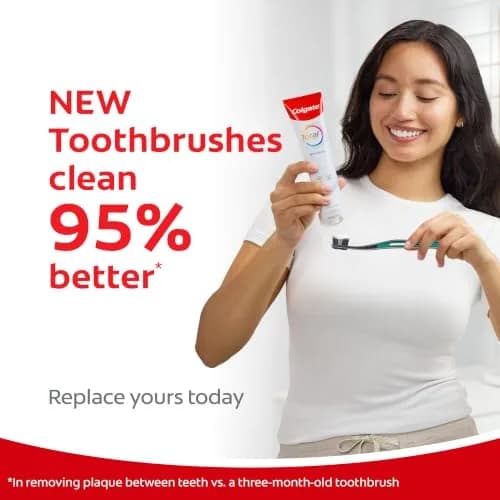 Colgate Total Whitening Charcoal Toothbrush, Soft, Black, 2 Pack | Deep Clean & Stain Removal thumbnail 8