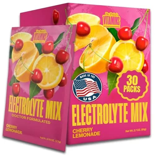 Dr. Price's Electrolytes Powder Packets, Cherry Lemonade | Sugar Free Hydration Support (70-120c) thumbnail 1