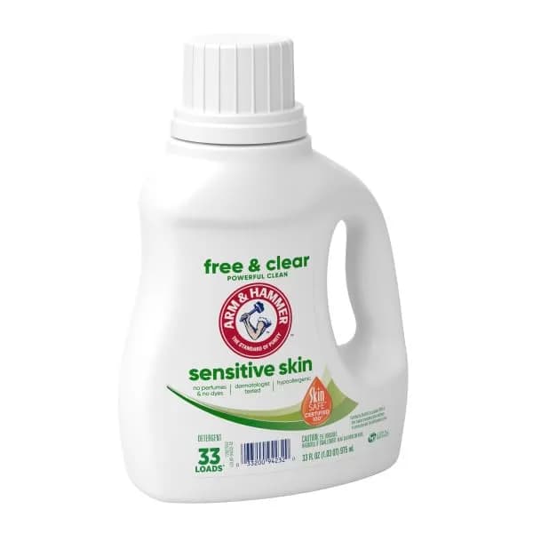 Arm & Hammer Sensitive Skin Free & Clear Liquid Laundry Detergent 975ml (33 fl oz) | Hypoallergenic Laundry Detergent - view 2