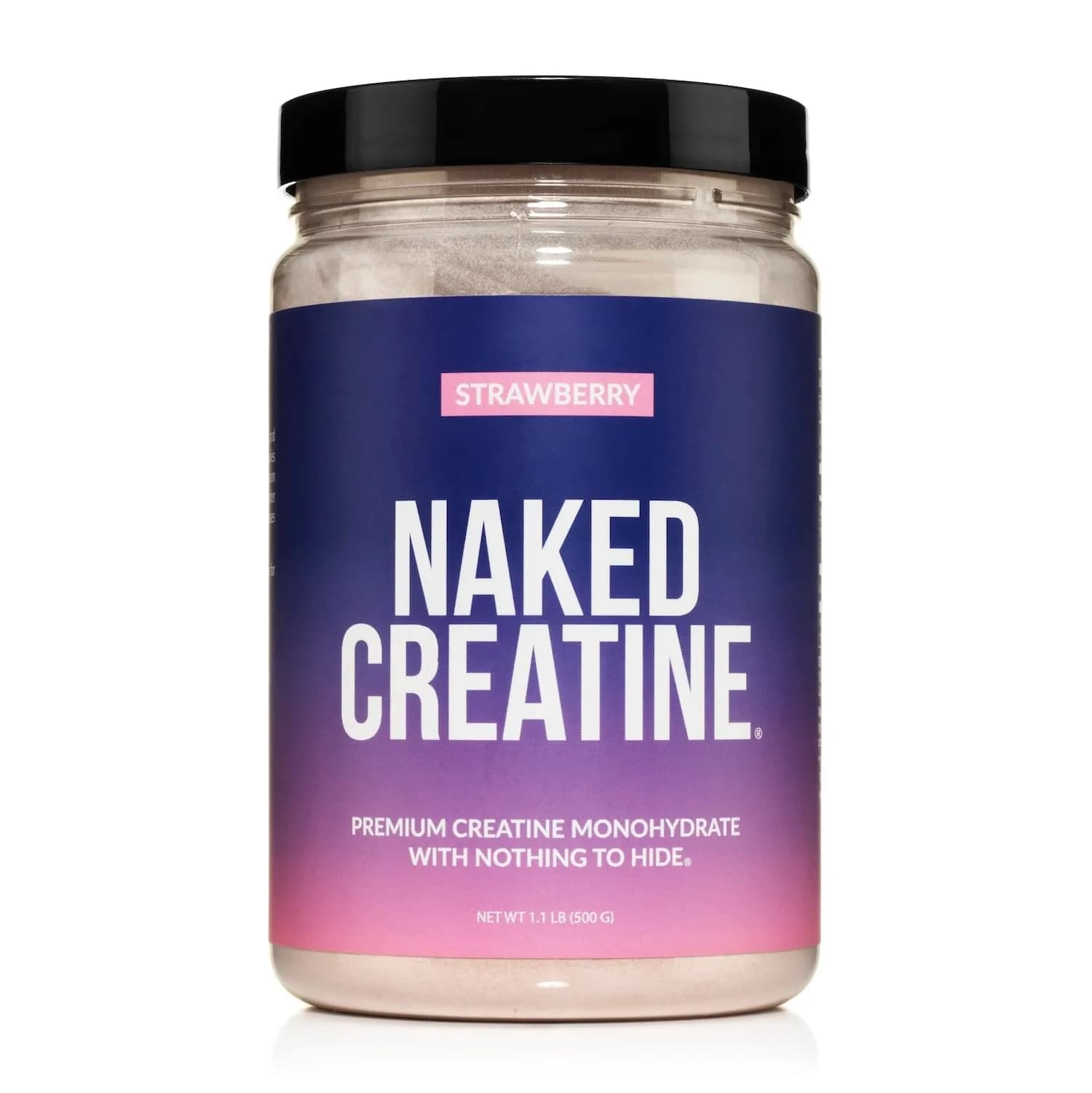 NAKED Creatine - Strawberry Flavored Creatine Monohydrate, 90 Servings, Vegan, Non-GMO, Gluten Free, Soy Free — Strawberry