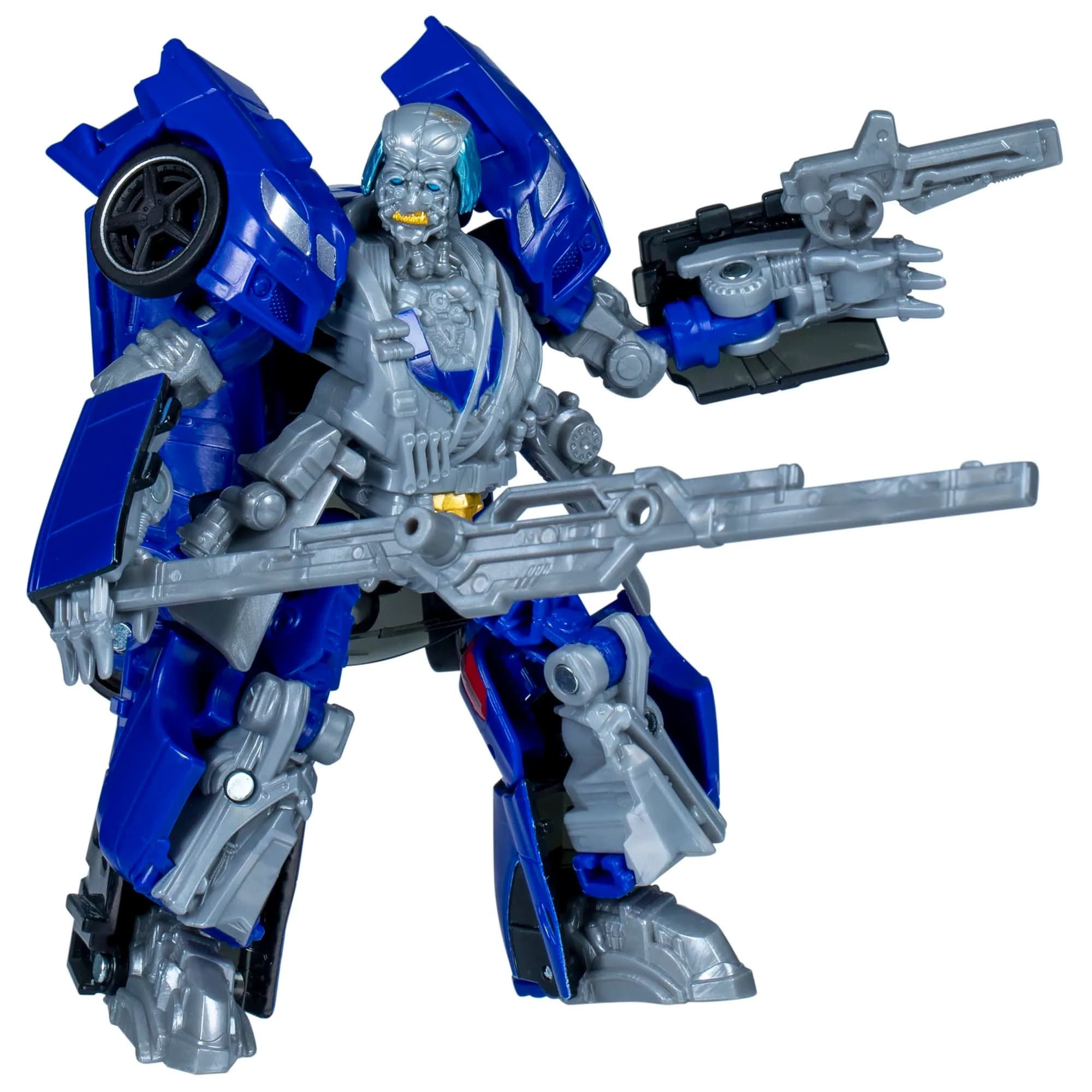 Transformers Toys Studio Series Deluxe Class Wheeljack (Que) 4.5-inch | Movie-Inspired Action Figure with Convertibility — Blue