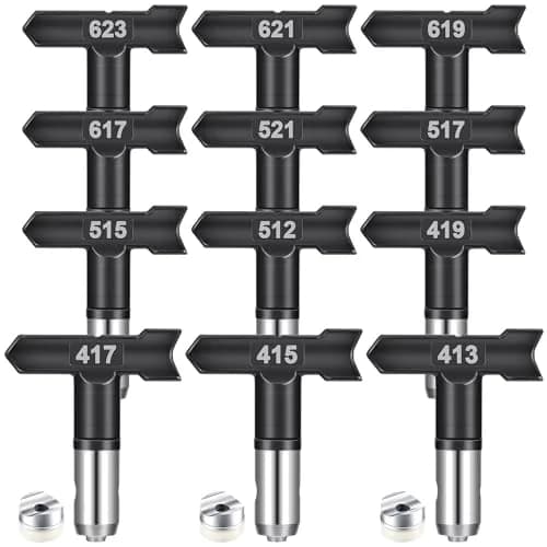 Zhengmy 12 Pcs Airless Paint Sprayer Nozzle Tips Set 413-623 | Reversible Spray Tips for Efficient Painting thumbnail 1