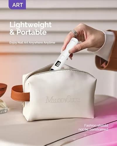 MelodySusie P-ART01R Flash Cure UV Nail Lamp 4.45in (11.3cm) | Rechargeable Cordless Handheld for Gel Polish thumbnail 5